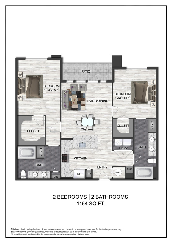 Floor plan layout diagram for B3